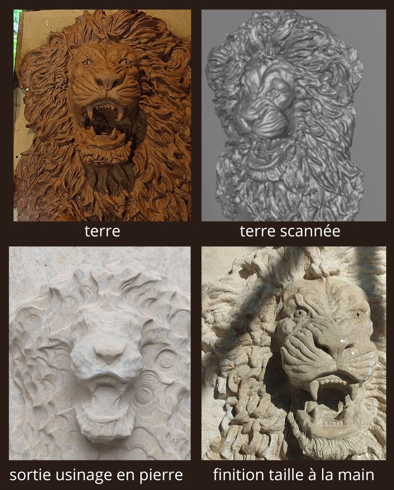 scan lion sculpture 3D